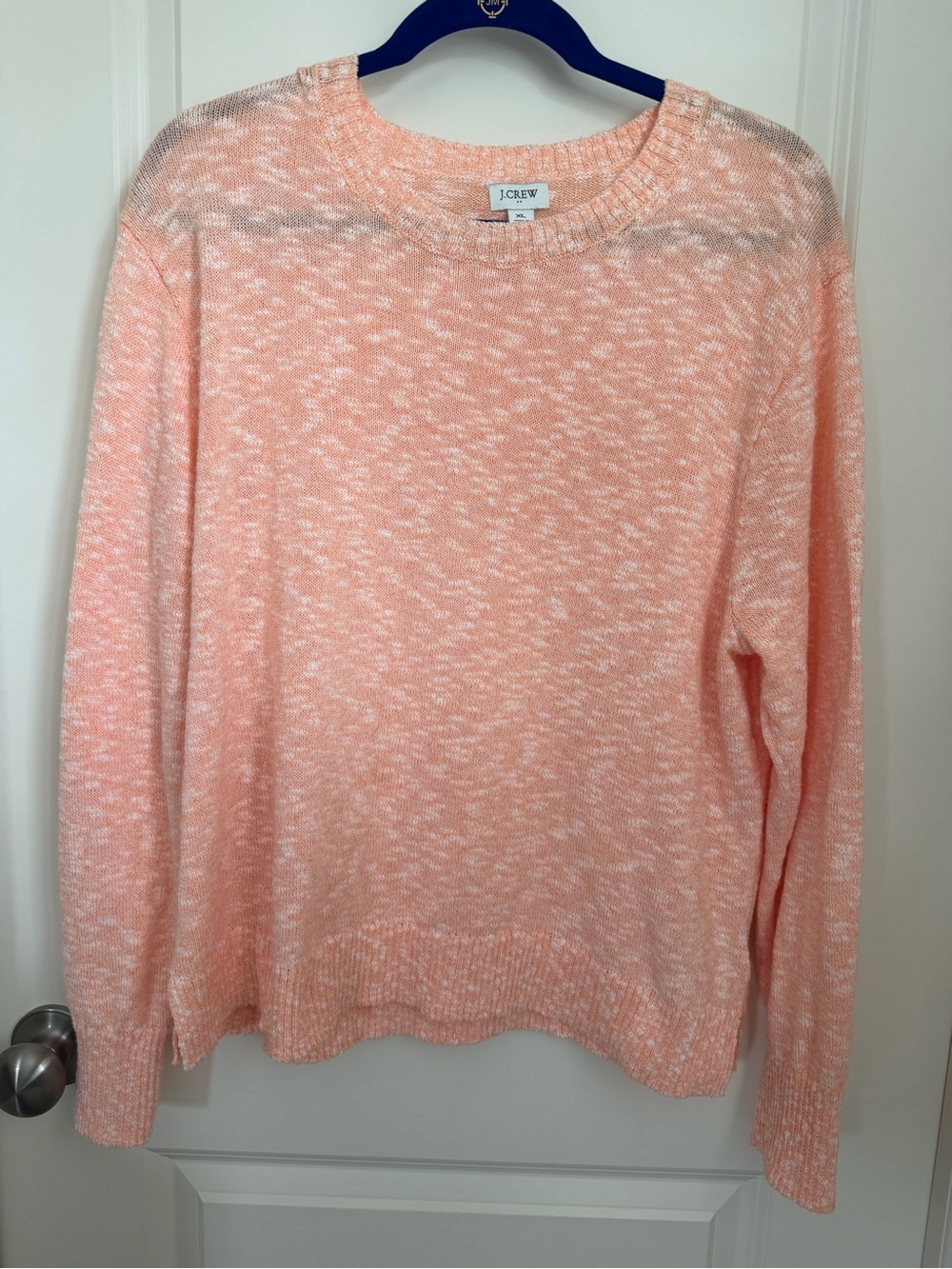 J. Crew Factory Peach Marled Crewneck Sweater
